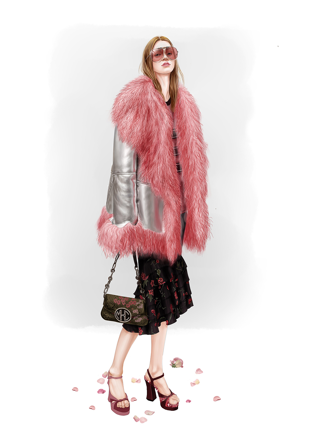 今晚与这片皮草搏斗（图ZMTU0MTUxODcy） - 商业插画 - 站酷设计师骨殳衣原创素材 - 站酷ZCOOL