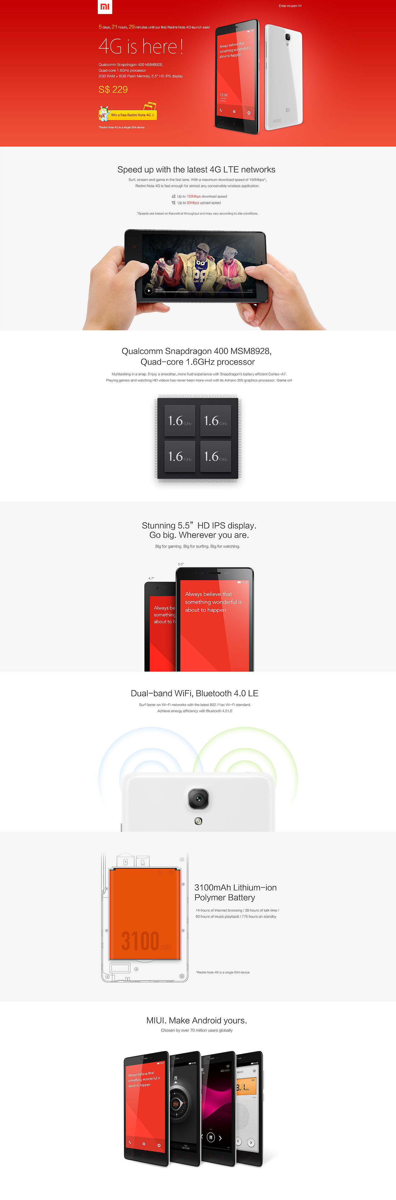 小米海外部9-11月作品集（新加坡爆米花、4G来了专题）（图ZMjE1MjA4NTI=） - 运营设计 - 站酷设计师candyman原创素材 - 站酷ZCOOL