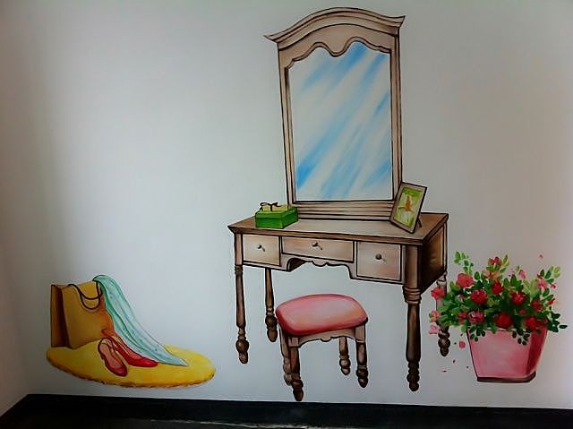 样板房手绘墙绘案例1