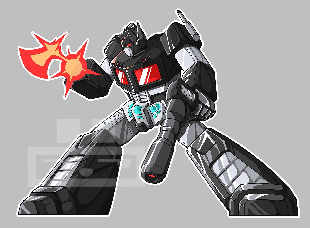 金宝擎天柱插画/封绘/包装效果