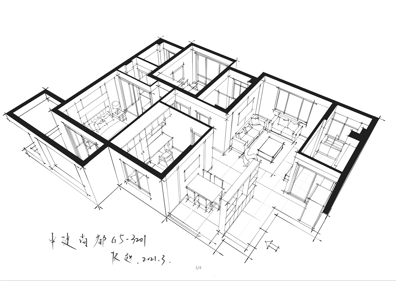 纯粹室内手绘作品欣赏（图ZMjQ2MDA3NDcy） - 家装设计 - 站酷设计师纯粹手绘原创素材 - 站酷ZCOOL