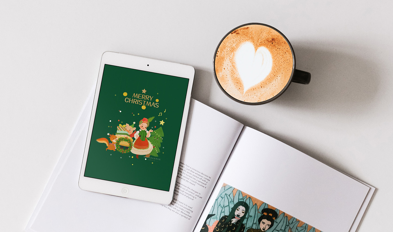 节日主题包装插画。—MOMO兔的圣诞节及其他。