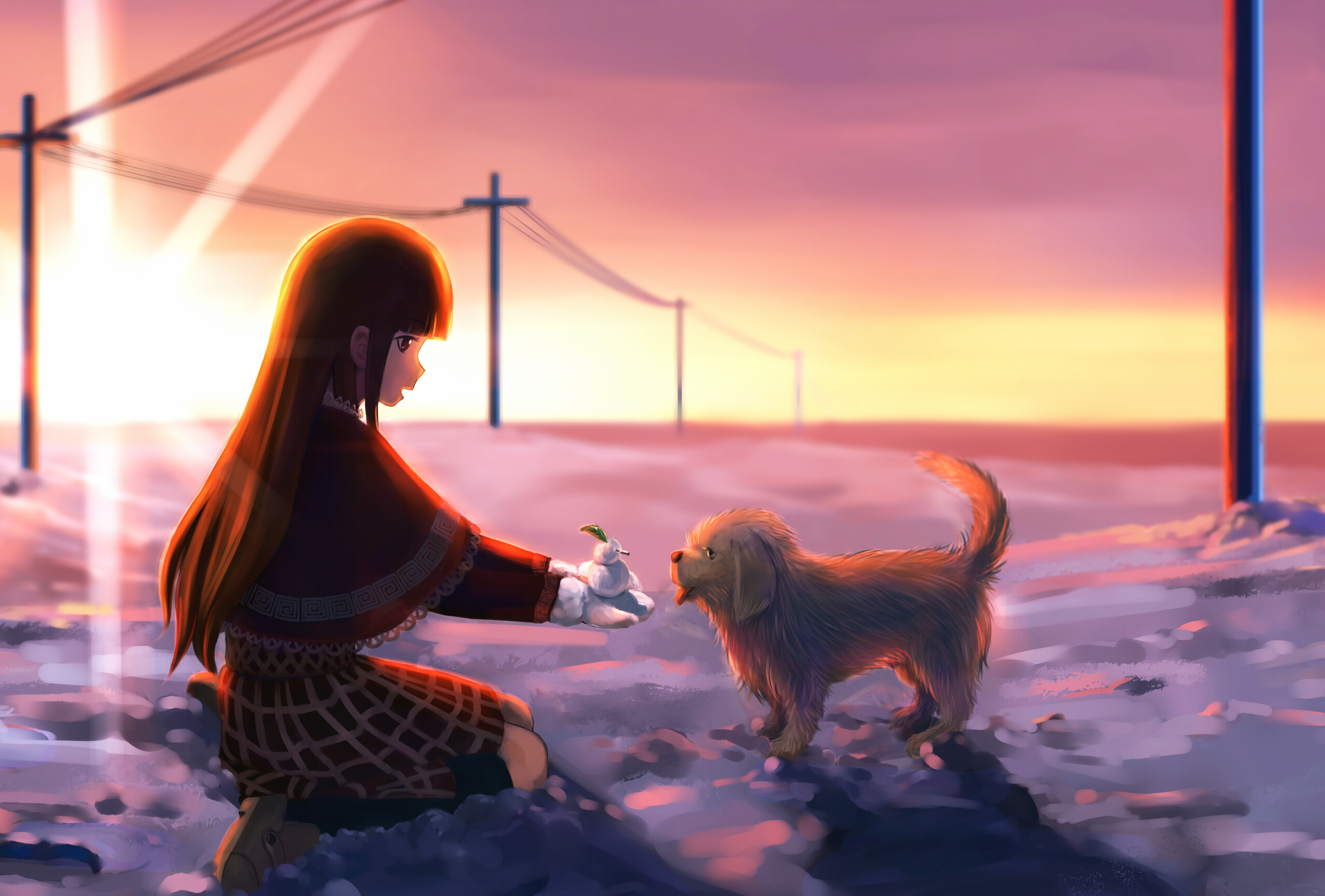 《夕阳下的少女》