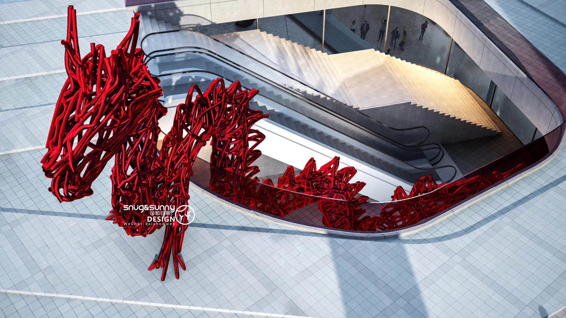 地标艺术装置——中国龙|空间|建筑设计|风和日丽文化传媒 - 原创作品