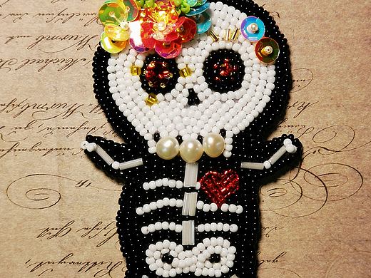 珠繡小髏髏（個人主頁-ZNjg5MDcyMDQ=） - 首飾設(shè)計 - 站酷設(shè)計師畫師心上人原創(chuàng)素材 - 站酷ZCOOL