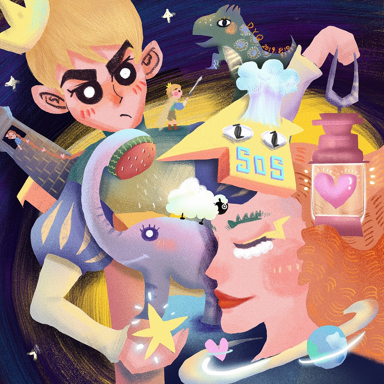 【插畫】怎么我睡不著你也不知道來(lái)救我（圖ZMTk1Mzg0MDU2） - 創(chuàng)作習(xí)作 - 站酷設(shè)計(jì)師阿片原創(chuàng)素材 - 站酷ZCOOL