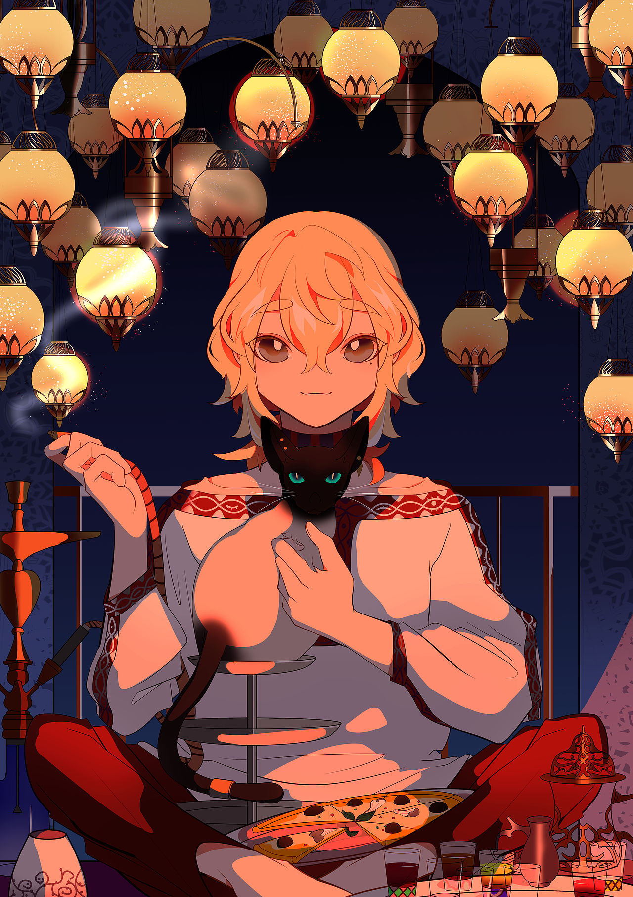 摩洛哥的夜晚（图ZMjU2NzEyNDQ4） - 商业插画 - 站酷设计师momodaro原创素材 - 站酷ZCOOL
