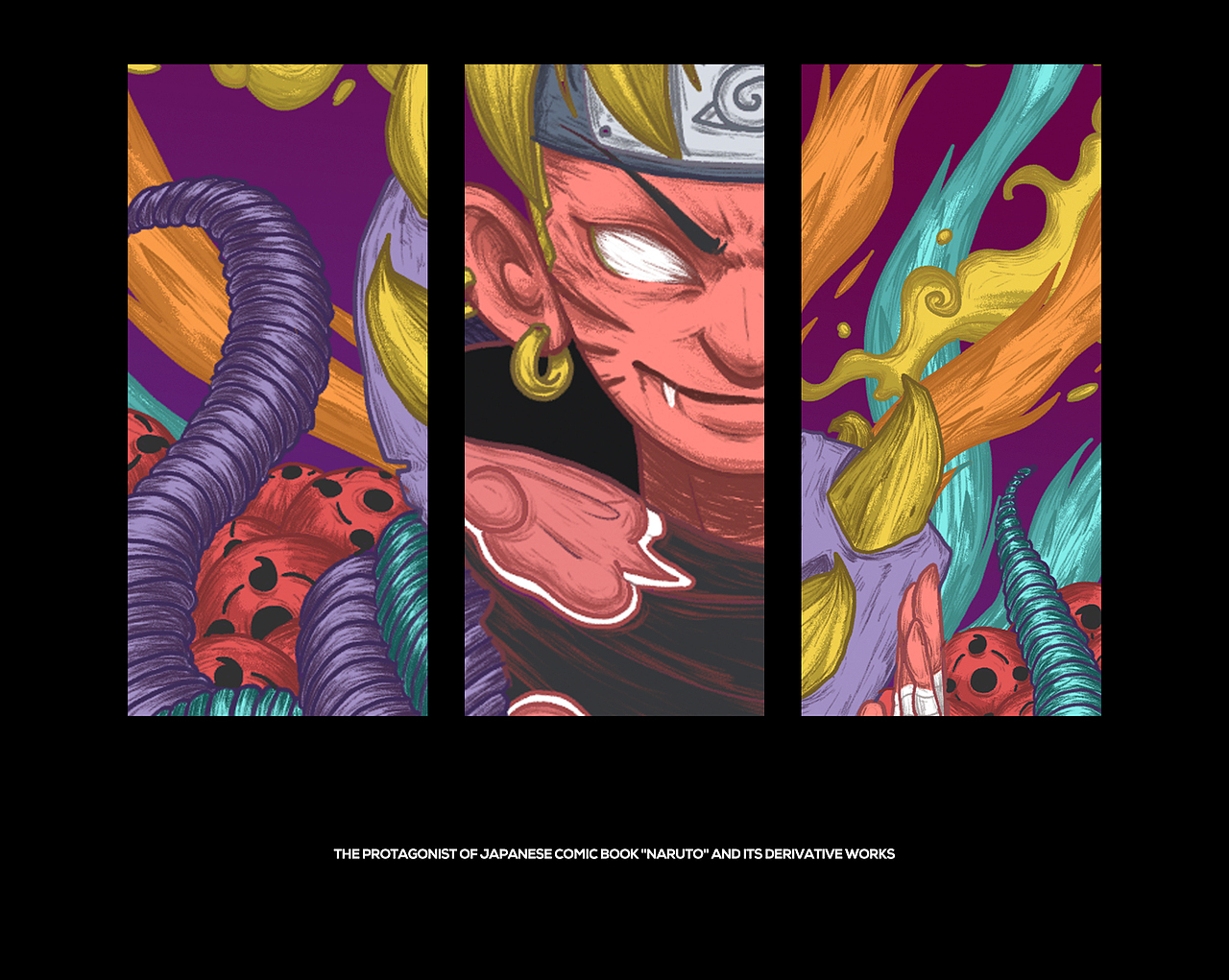 LINLIN DESIGN-Black naruto（图ZMTI5NDU1MzQ4） - 商业插画 - 站酷设计师柴霖霖原创素材 - 站酷ZCOOL