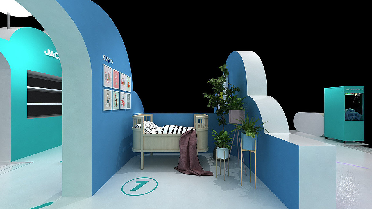 展会展台展位展馆展厅展点展示展览设计3D效果图
