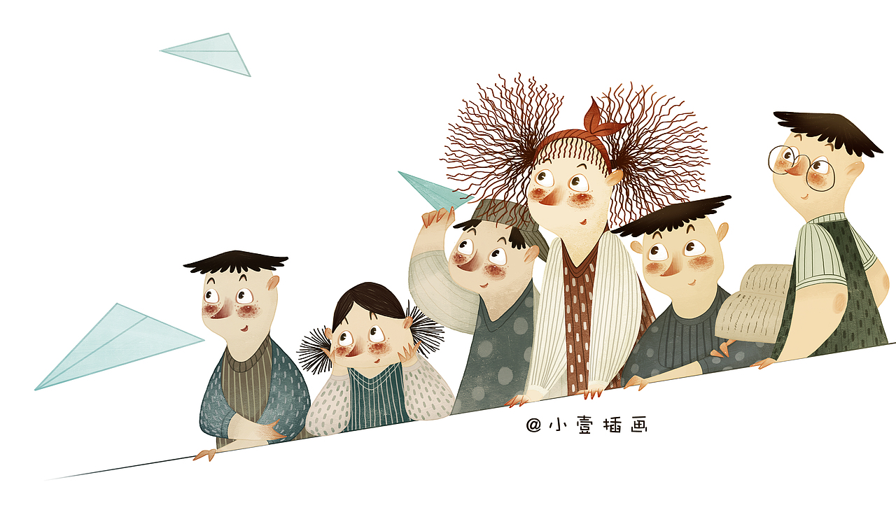 童年（图ZMTM1ODcwMzEy） - 儿童插画 - 站酷设计师小壹插画原创素材 - 站酷ZCOOL
