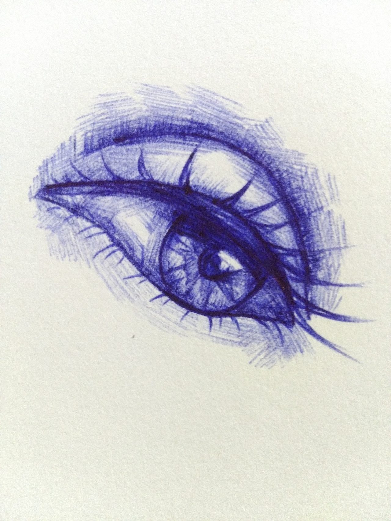 圆珠笔系列——人物篇(写实)——眼睛