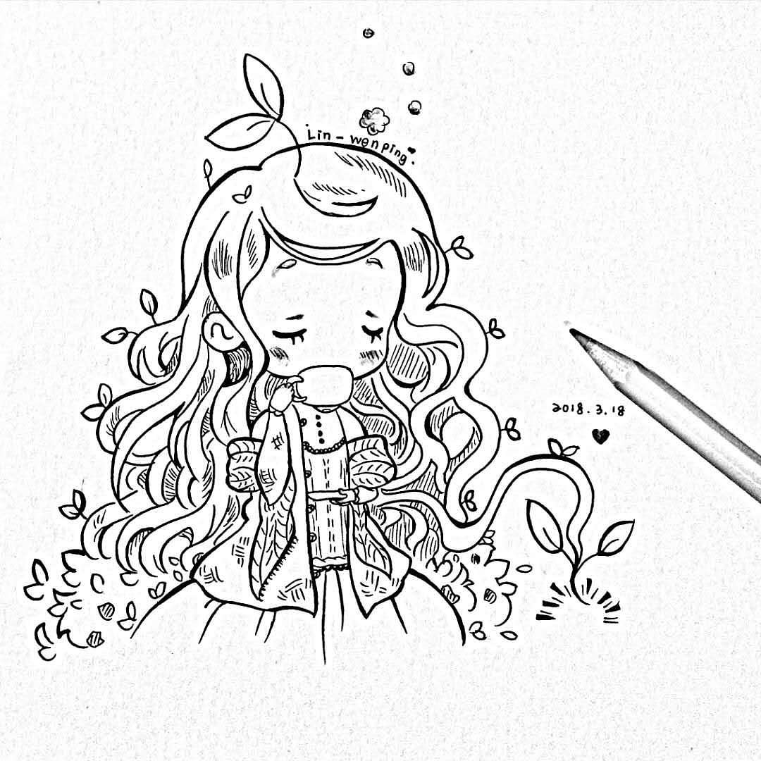 2018-03-18《傲娇 》 傲娇的小公主,天生可爱,画起来不难