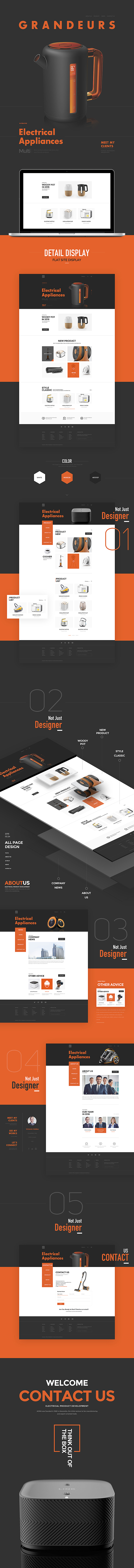 AOMA電器網(wǎng)站設(shè)計(jì)（圖ZNzc5NDQwNjA=） - 企業(yè)官網(wǎng) - 站酷設(shè)計(jì)師Kel_cc原創(chuàng)素材 - 站酷ZCOOL