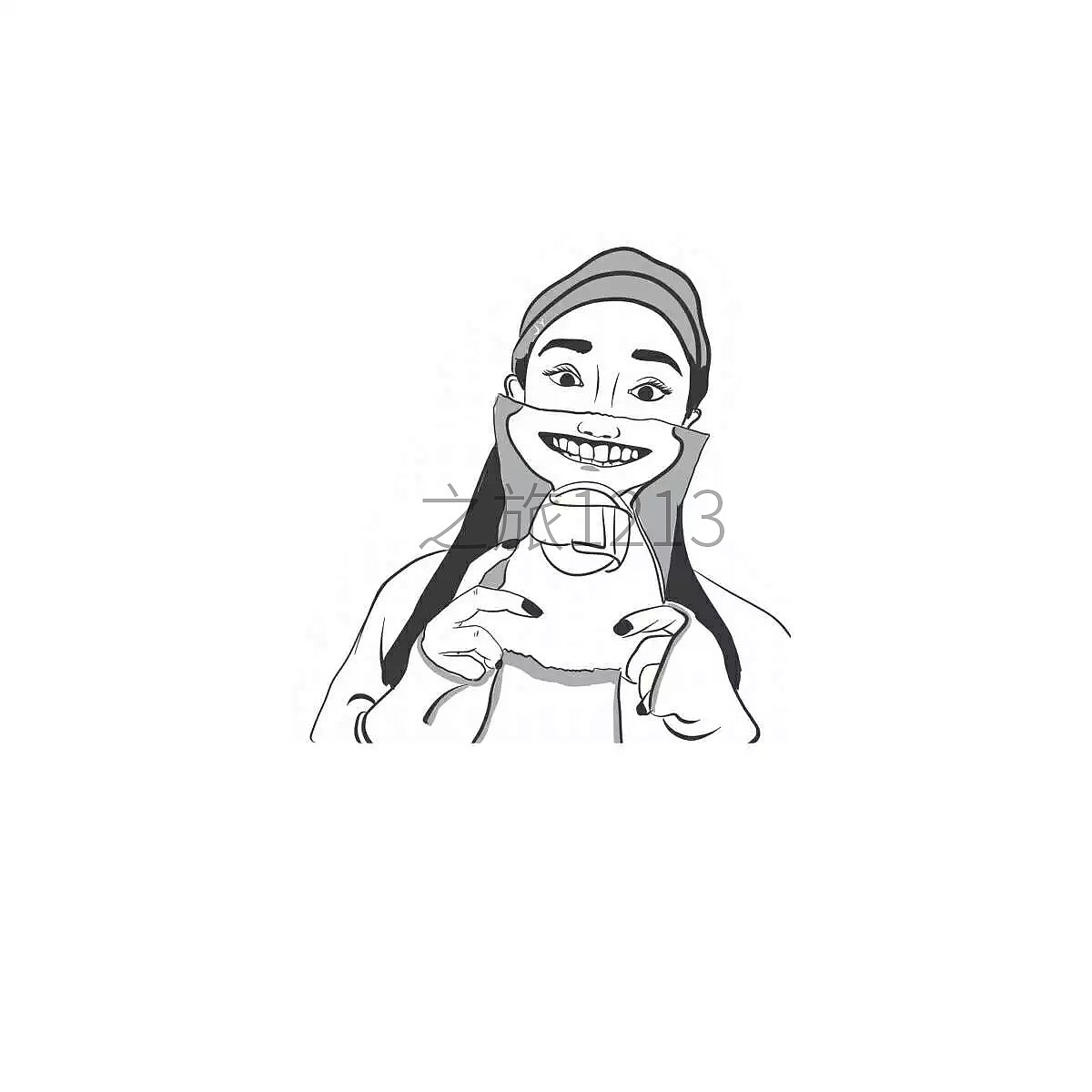 手绘头像(黑白灰)