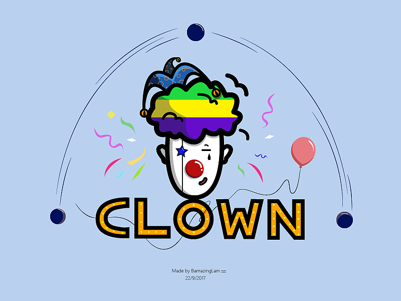 Clown小丑（图ZOTIyOTg4OTY=） - 图案 - 站酷设计师BamazingLam原创素材 - 站酷ZCOOL