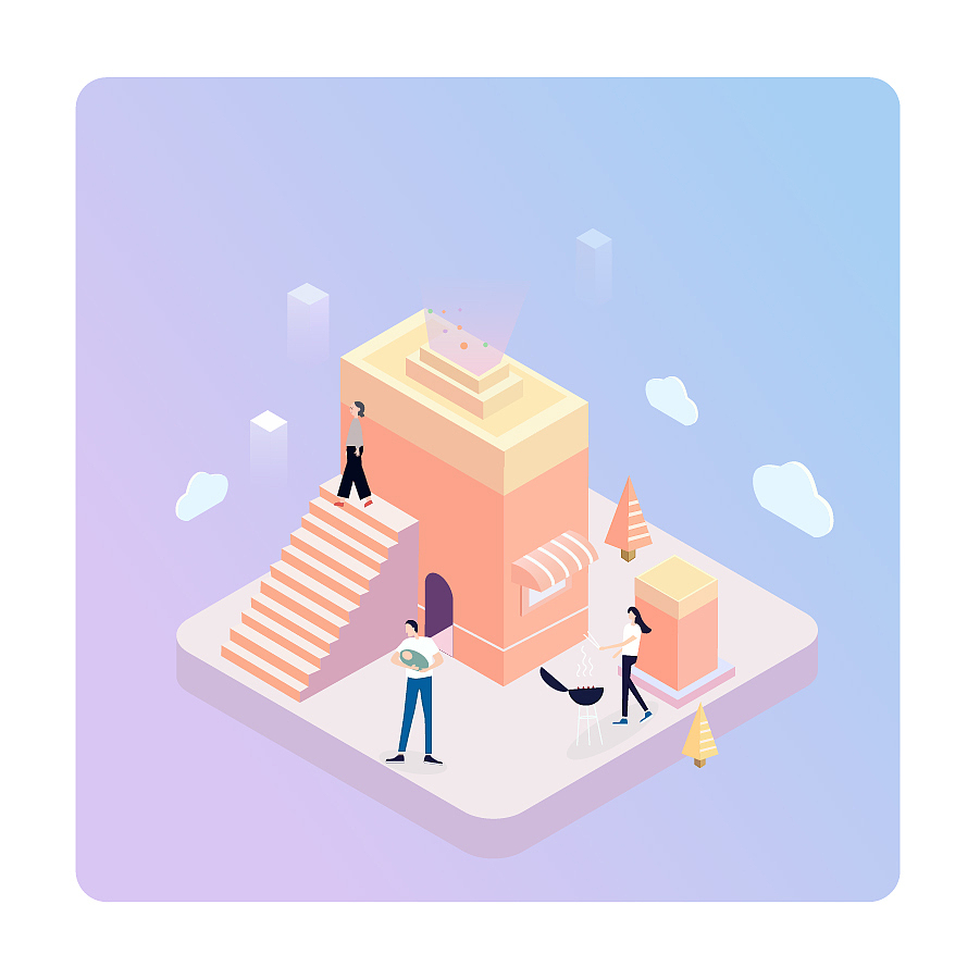 2021/05——2.5D小建筑（圖ZMjYzOTAyMDQ0） - 其他平面 - 站酷設(shè)計(jì)師Kmos原創(chuàng)素材 - 站酷ZCOOL