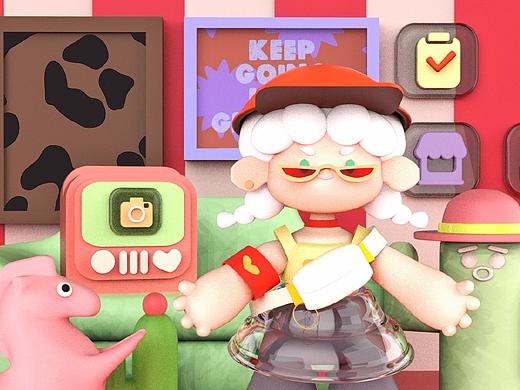 琳姐潮玩ip形象（个人主页-ZNTQzNzg1NDQ=） - IP形象 - 站酷设计师一只爱画画的小漪原创素材 - 站酷ZCOOL