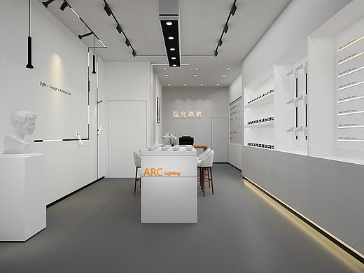 C4D室内渲染全景门店布局