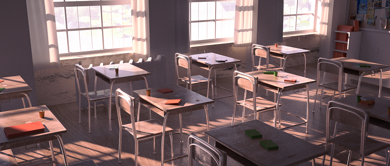 教室风格图渲染练习|平面|品牌|盱眙小龙虾丶 - 原创作品 - 站酷