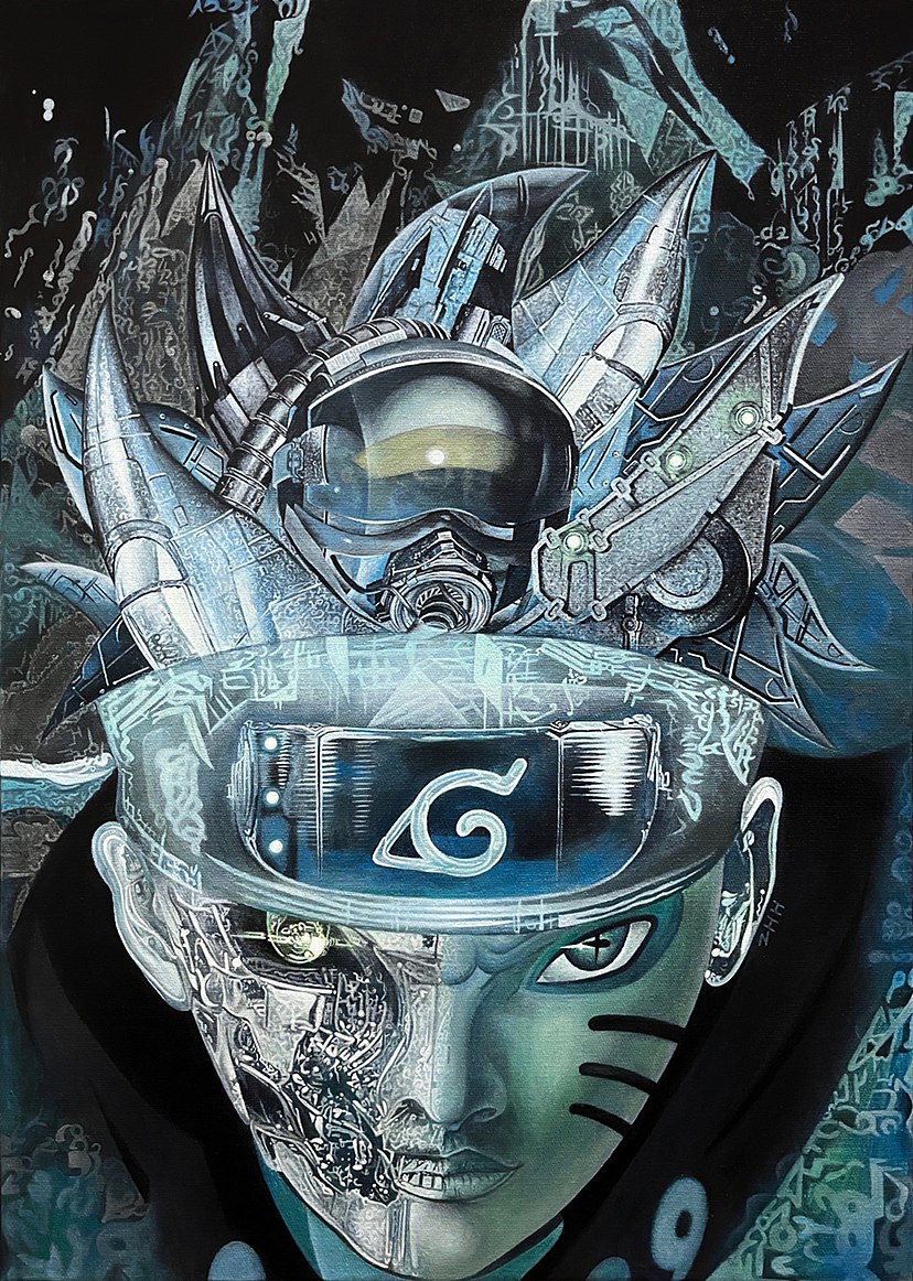 机械火影忍者 丙烯手绘（图ZMzIyODg0NDE2） - 绘画 - 站酷设计师张欢欢zhh原创素材 - 站酷ZCOOL