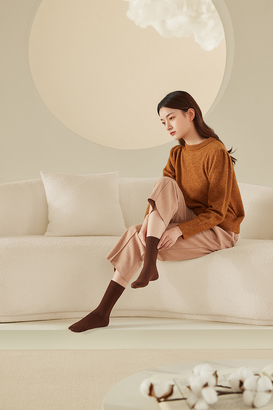 袜子拍摄 棉竹屋