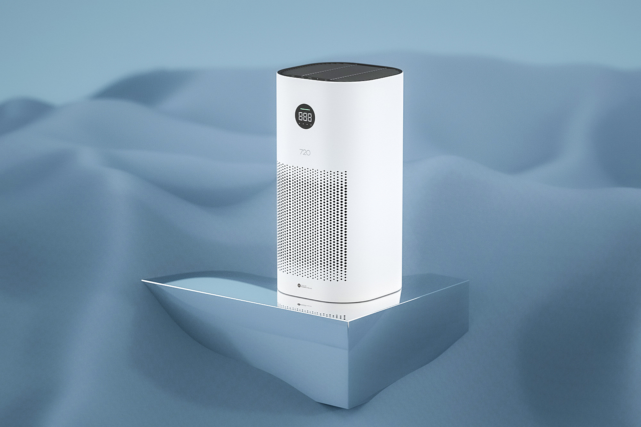 华为净化器建模渲染