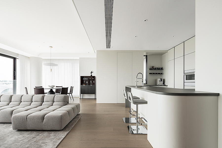215㎡极简白色住宅,平衡的克制美!