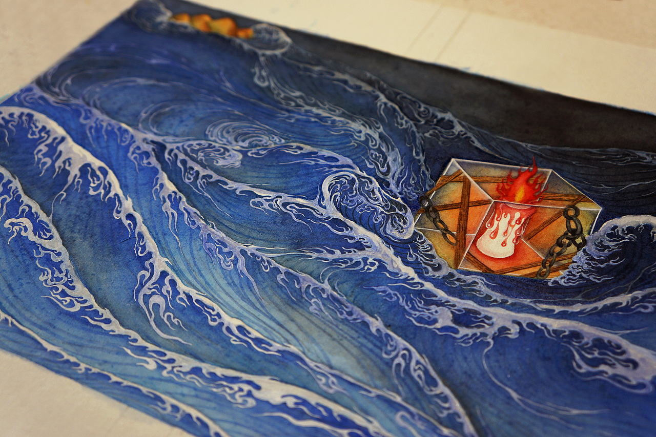 白中南颜彩《日本异色文学经典》封面插画（图ZMzA2Mjk4NzQ4） - 艺术插画 - 站酷设计师白中南原创素材 - 站酷ZCOOL