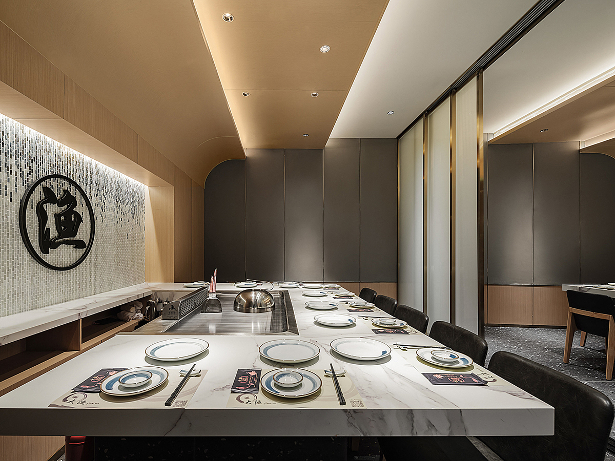 广州餐厅设计,“一艘大船”开进了大渔铁板烧自助餐厅