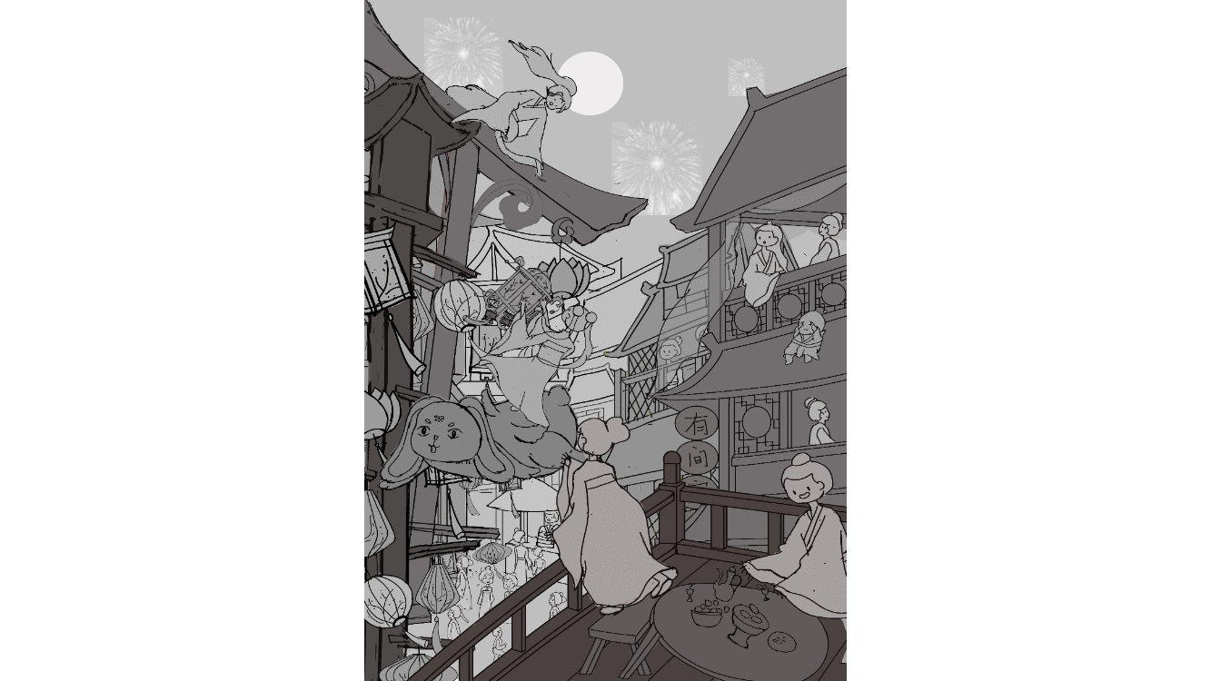 节日国风氛围插画集合（图ZMzIzNTY1MTIw） - 商业插画 - 站酷设计师考拉kara_L原创素材 - 站酷ZCOOL