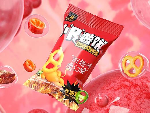 蜗牛出品 | 小R薯饼 小R魔的“饿趣味” 膨化零食包装