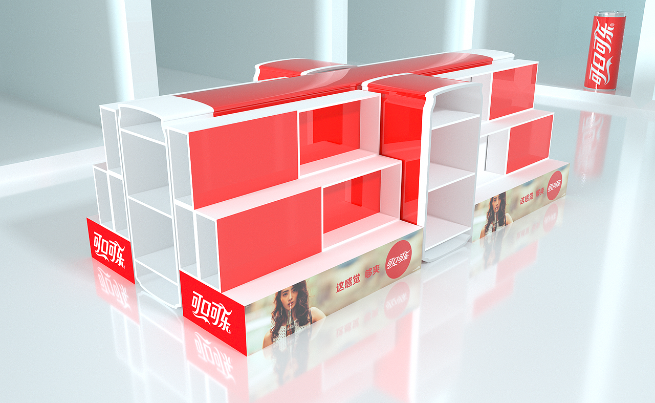 可口可乐系列地堆展柜