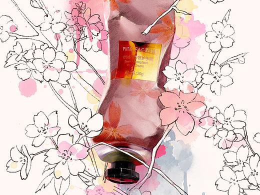 护手霜插画