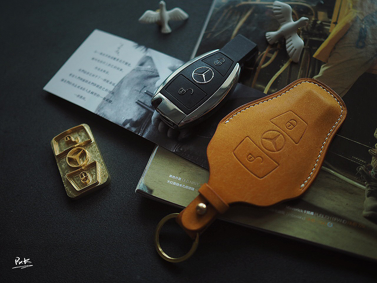 皮侠客PXK - 奔驰车钥匙皮套 手工定制