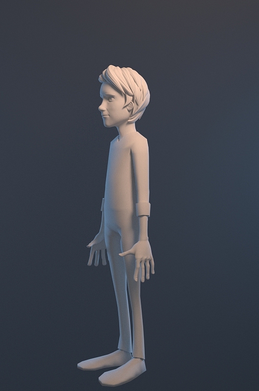 三维模型卡通角色3d建模影视动画片头制作卡通男孩
