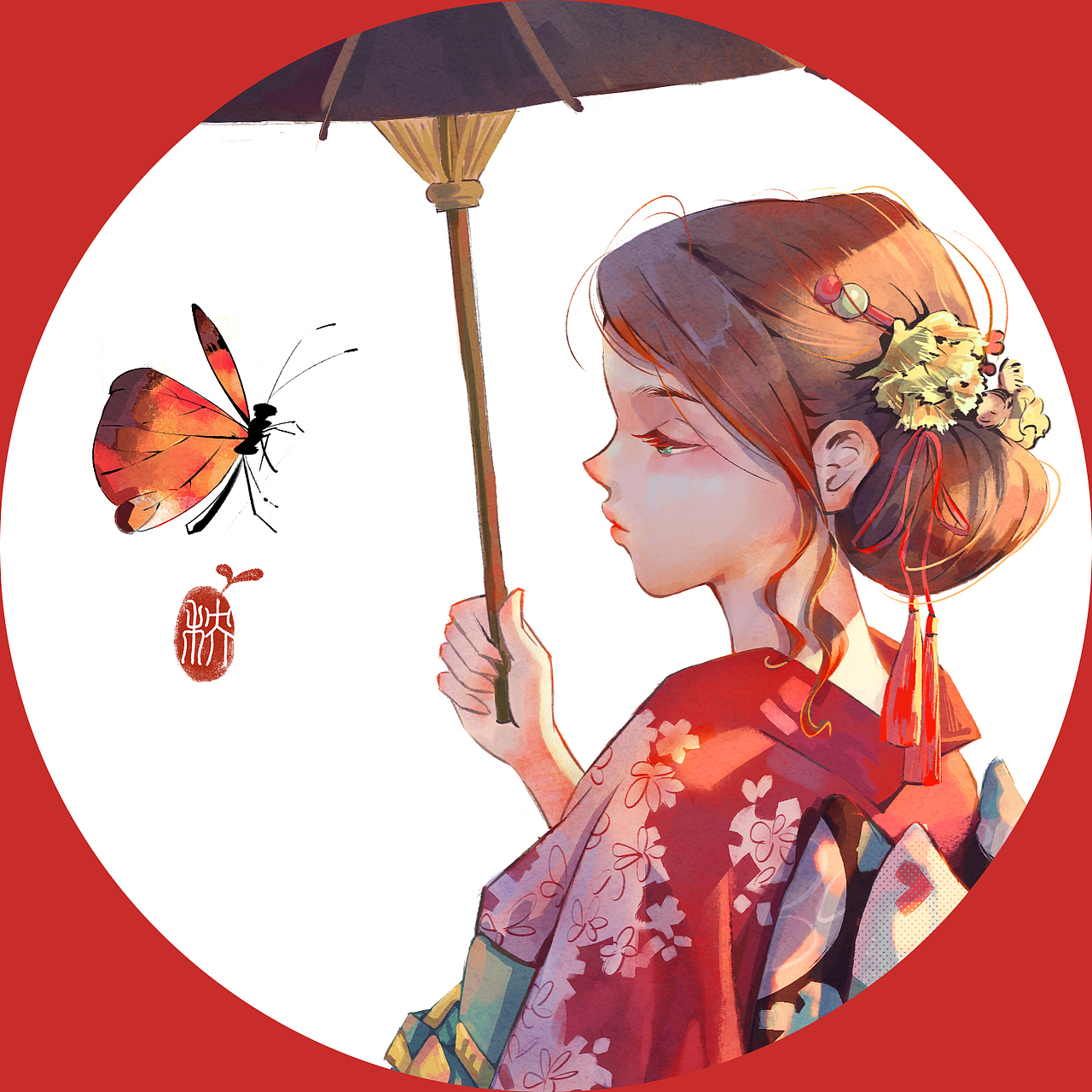 和服少女（图ZMTY0ODc5MTM2） - 创作习作 - 站酷设计师长秧原创素材 - 站酷ZCOOL