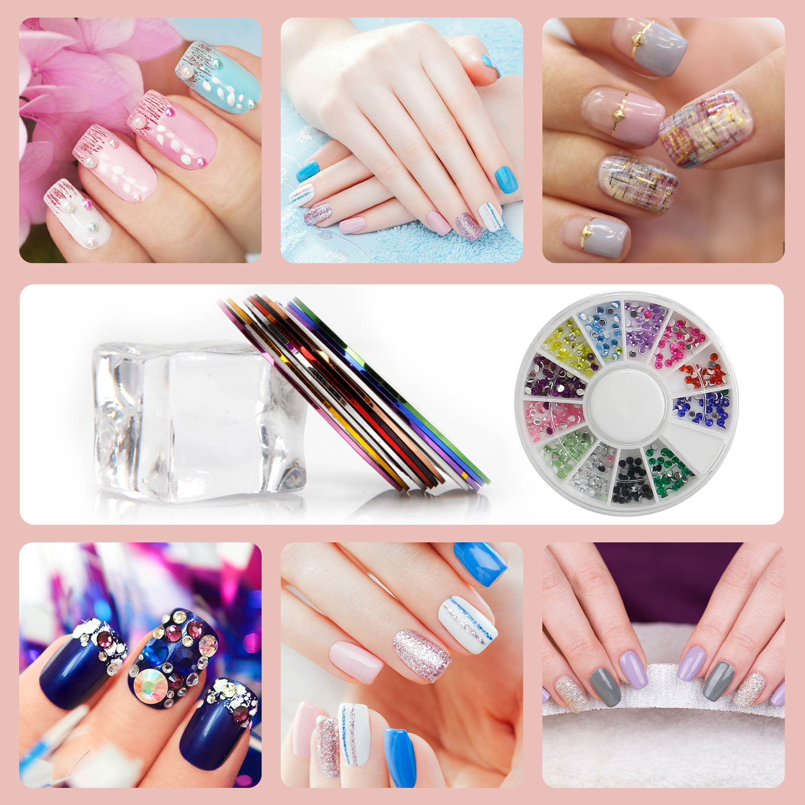 亚马逊美甲套装主图