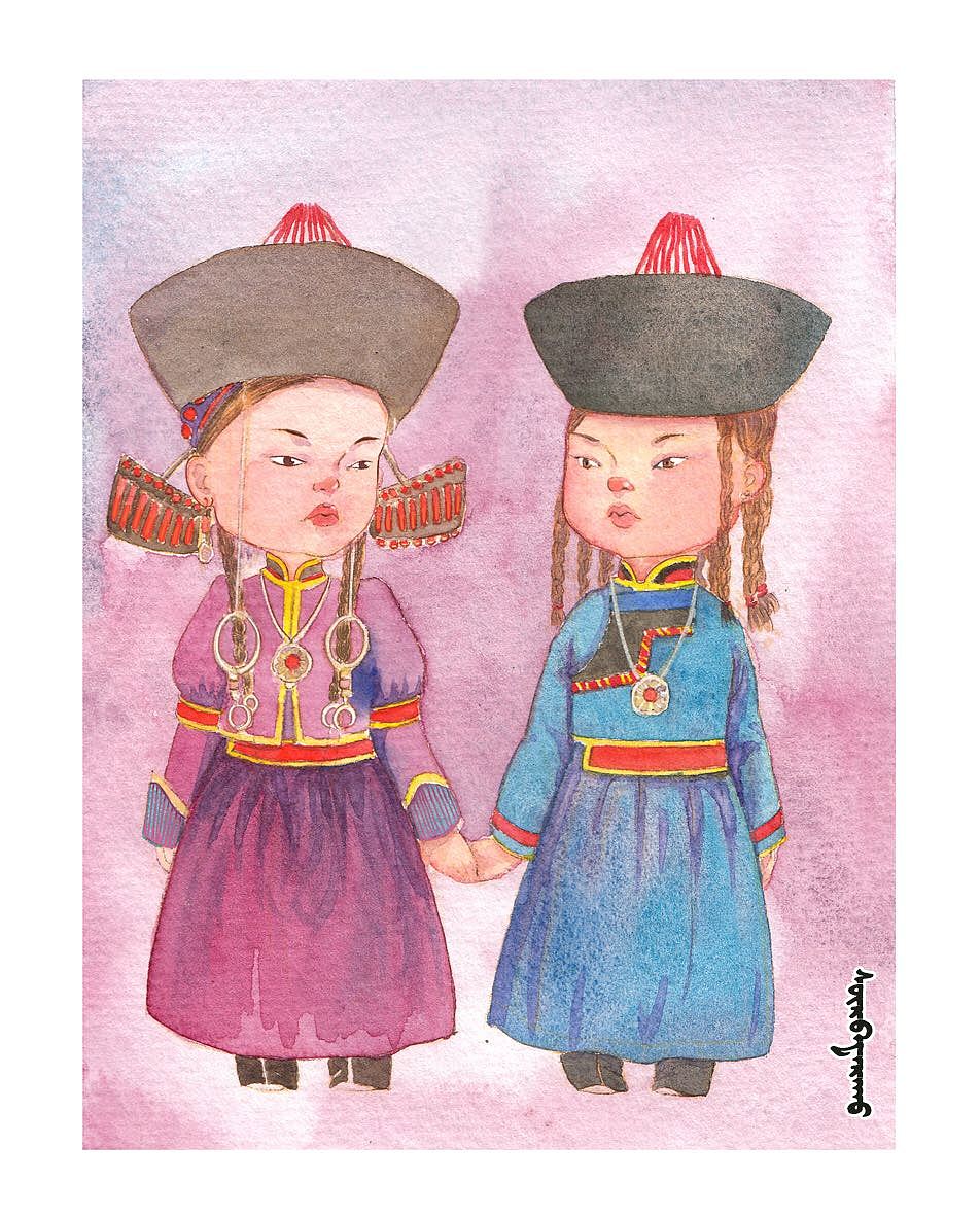 布里亚特少女——绘画过程（图ZMTgyNjY5MjQ4） - 创作习作 - 站酷设计师surbadrah飞原创素材 - 站酷ZCOOL