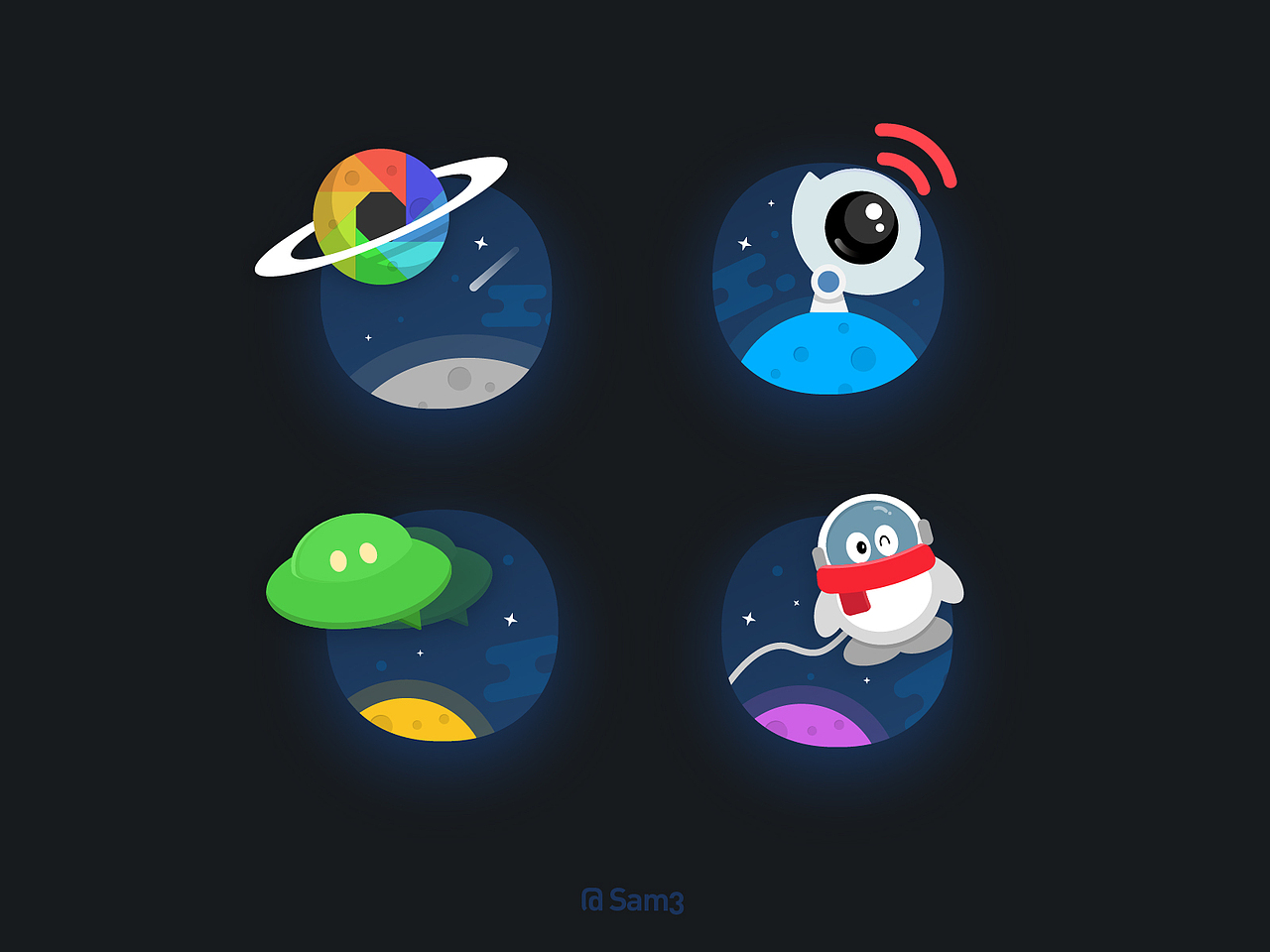 星空主题~QQ 微博 朋友圈 微信 icon