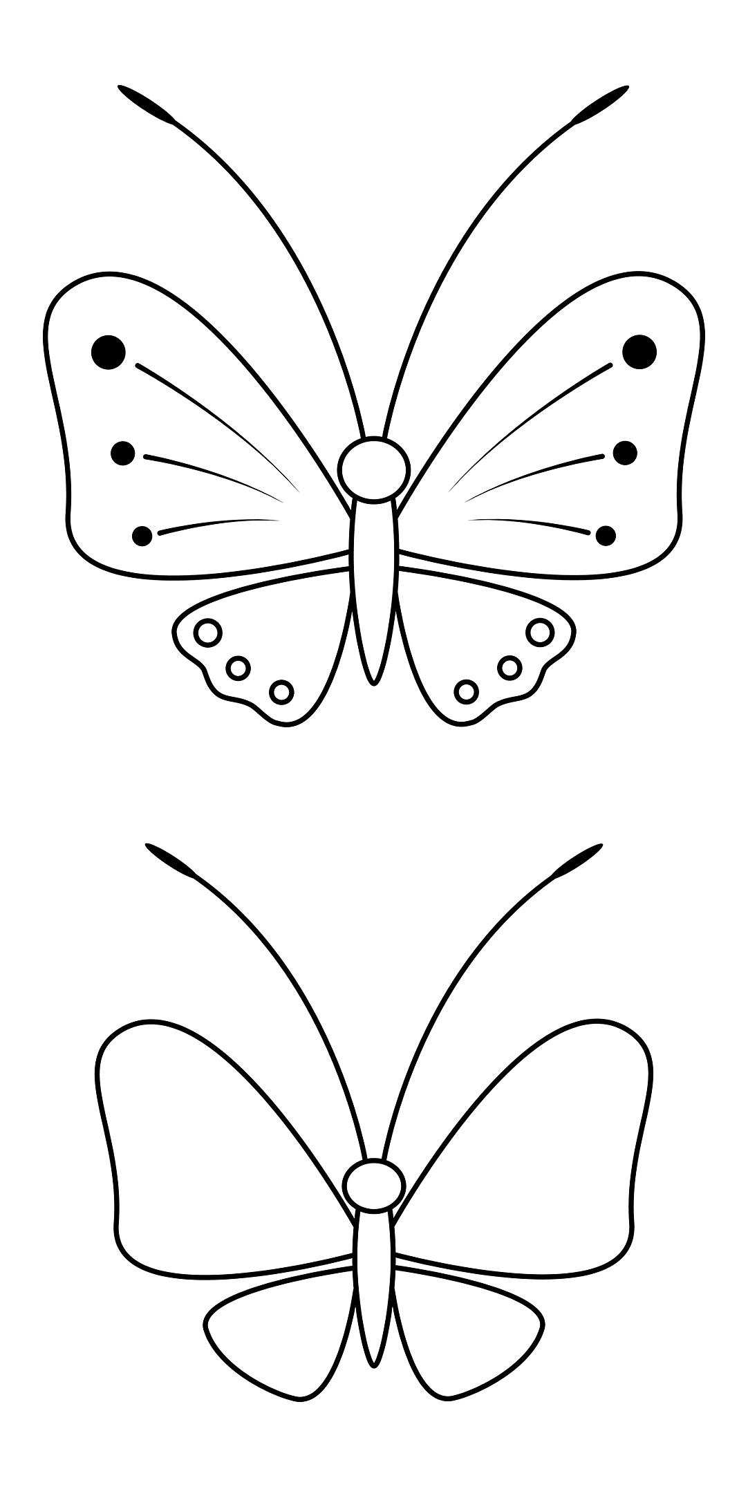 4-5岁简笔画优秀作品 小蝴蝶的画法教程💛巧艺网
