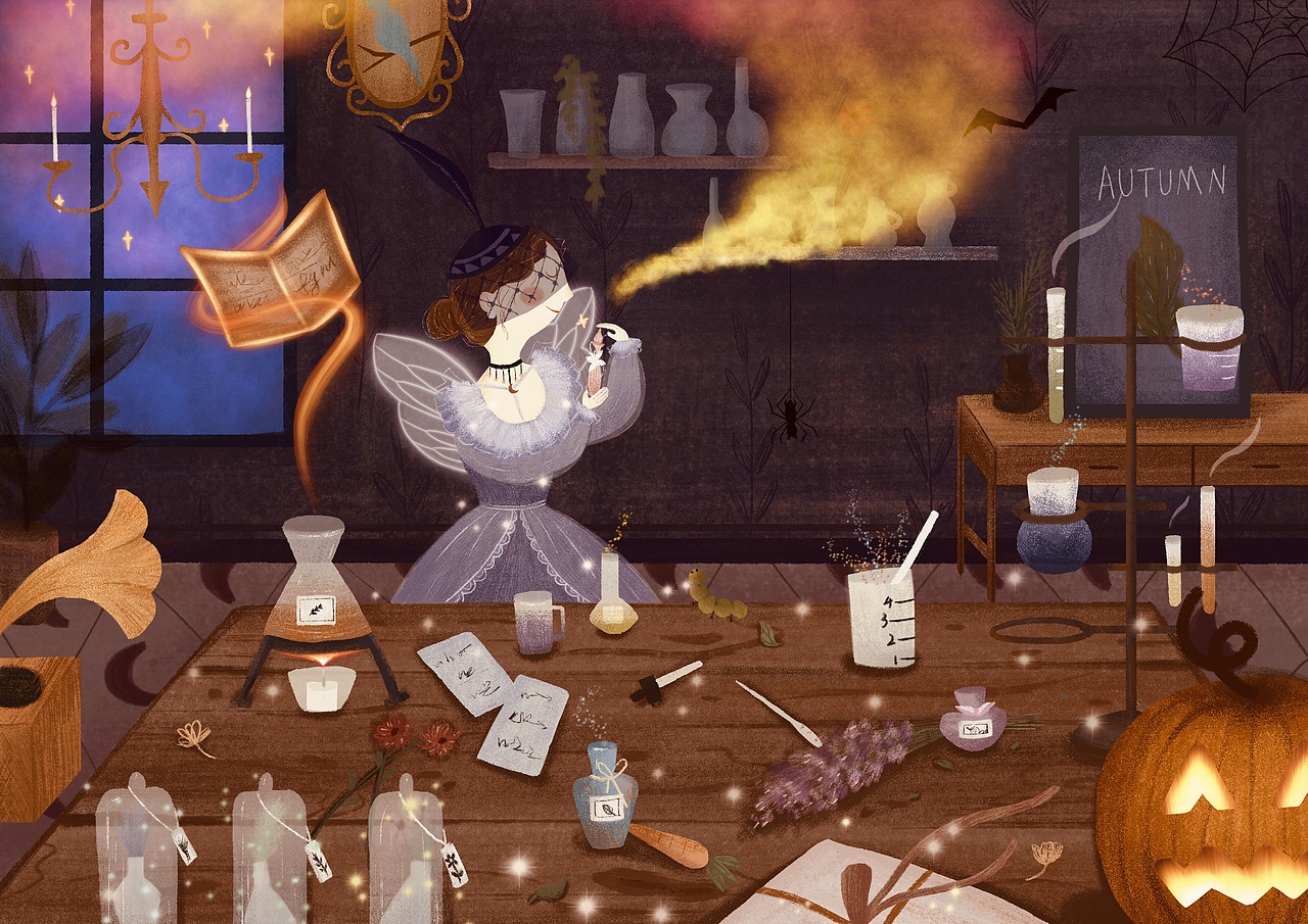 「HAPPY HALLOWEEN」（图ZMTgzMTMxODUy） - 创作习作 - 站酷设计师隐蜜少女原创素材 - 站酷ZCOOL