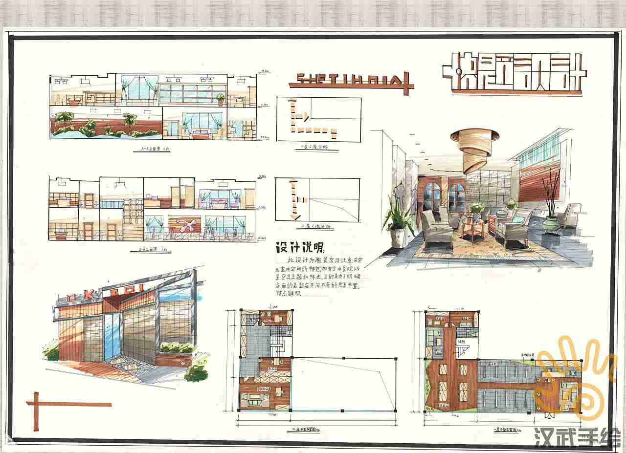 室内设计手绘考研快题模版