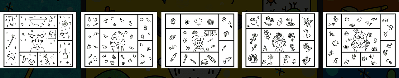 doodle风格插画（图ZMjE5NzE2Mzc2） - 创作习作 - 站酷设计师A花莳原创素材 - 站酷ZCOOL