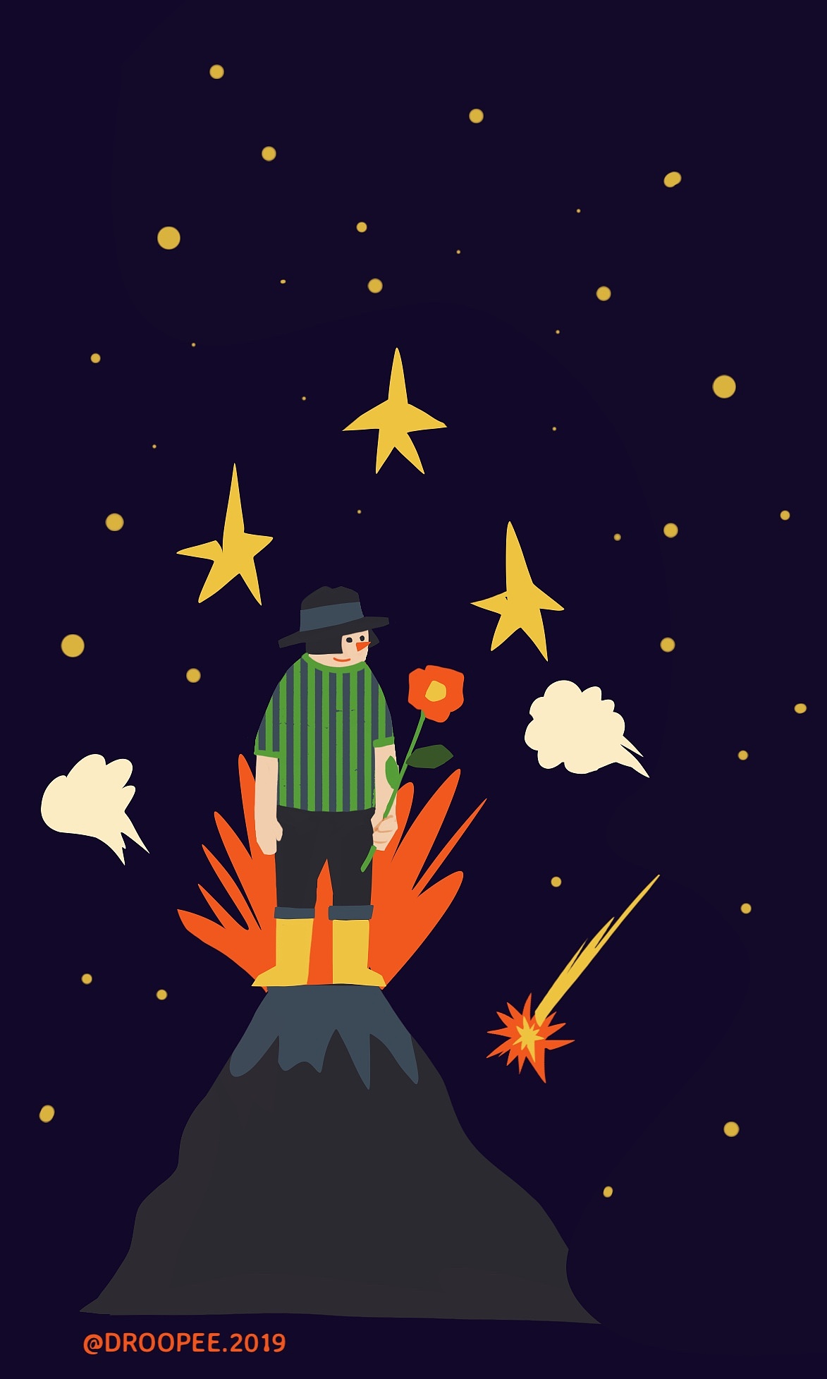 happy new year 2019 动画/动态插画海报