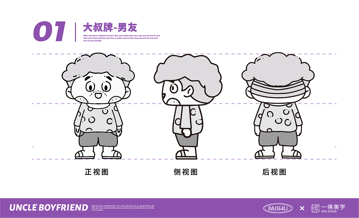 《大叔排男友》ip设计,表情设计