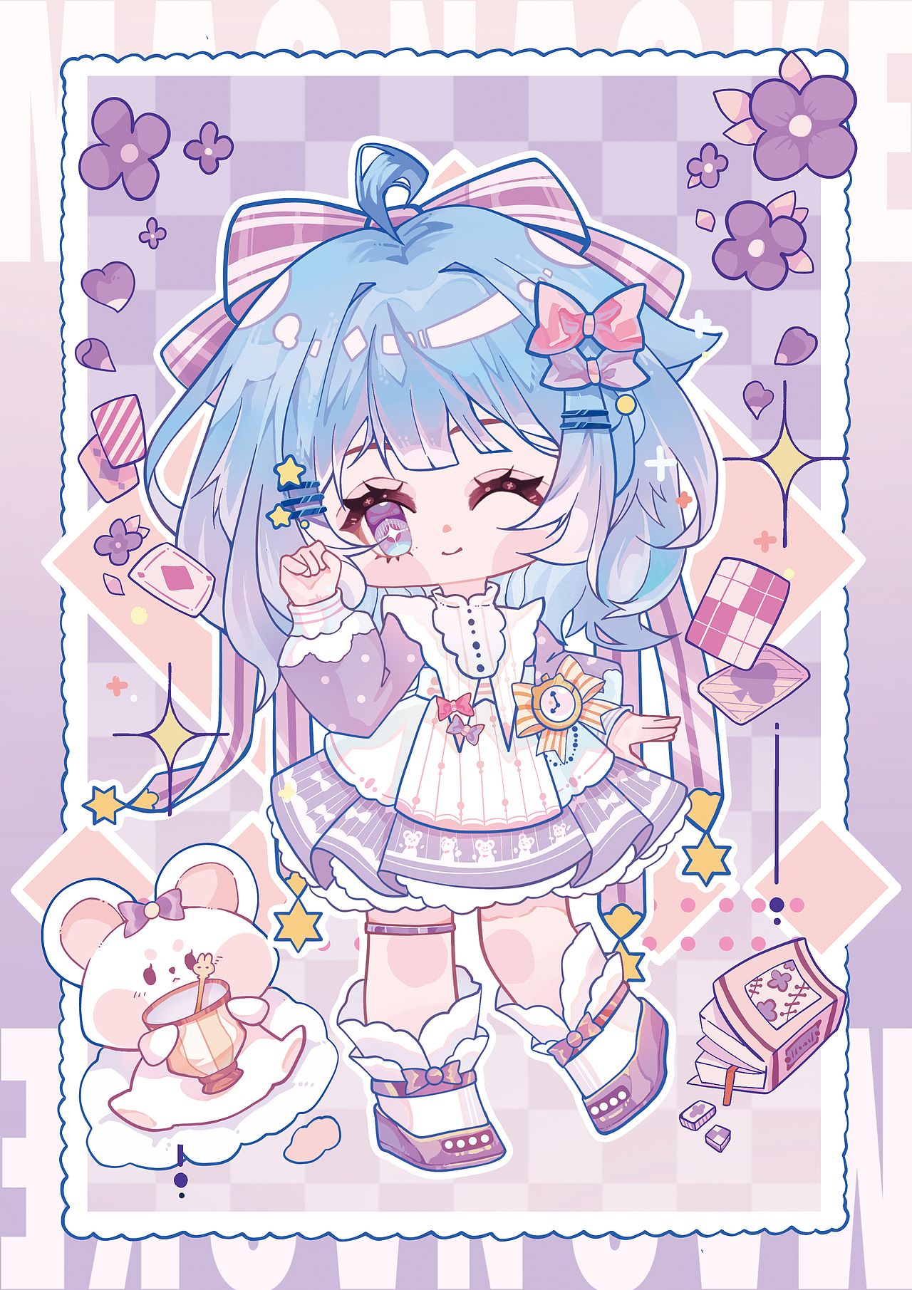 快乐出发游乐园甜妹（图ZMzM2MjkxMDQ0） - 艺术插画 - 站酷设计师猫脑壳原创素材 - 站酷ZCOOL