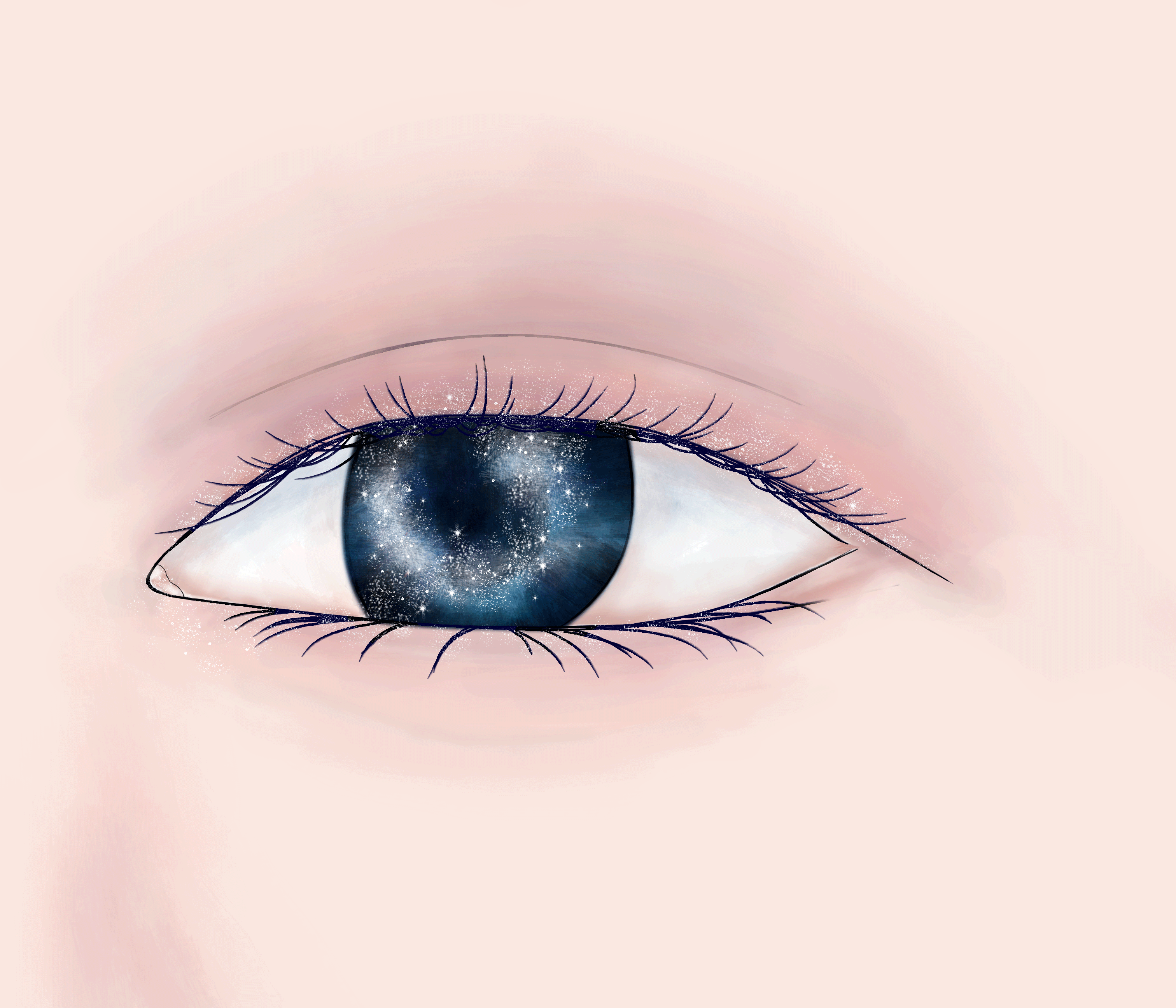 喜欢眼里有星光的样子,愿你的明眸常有星河,水波流动.