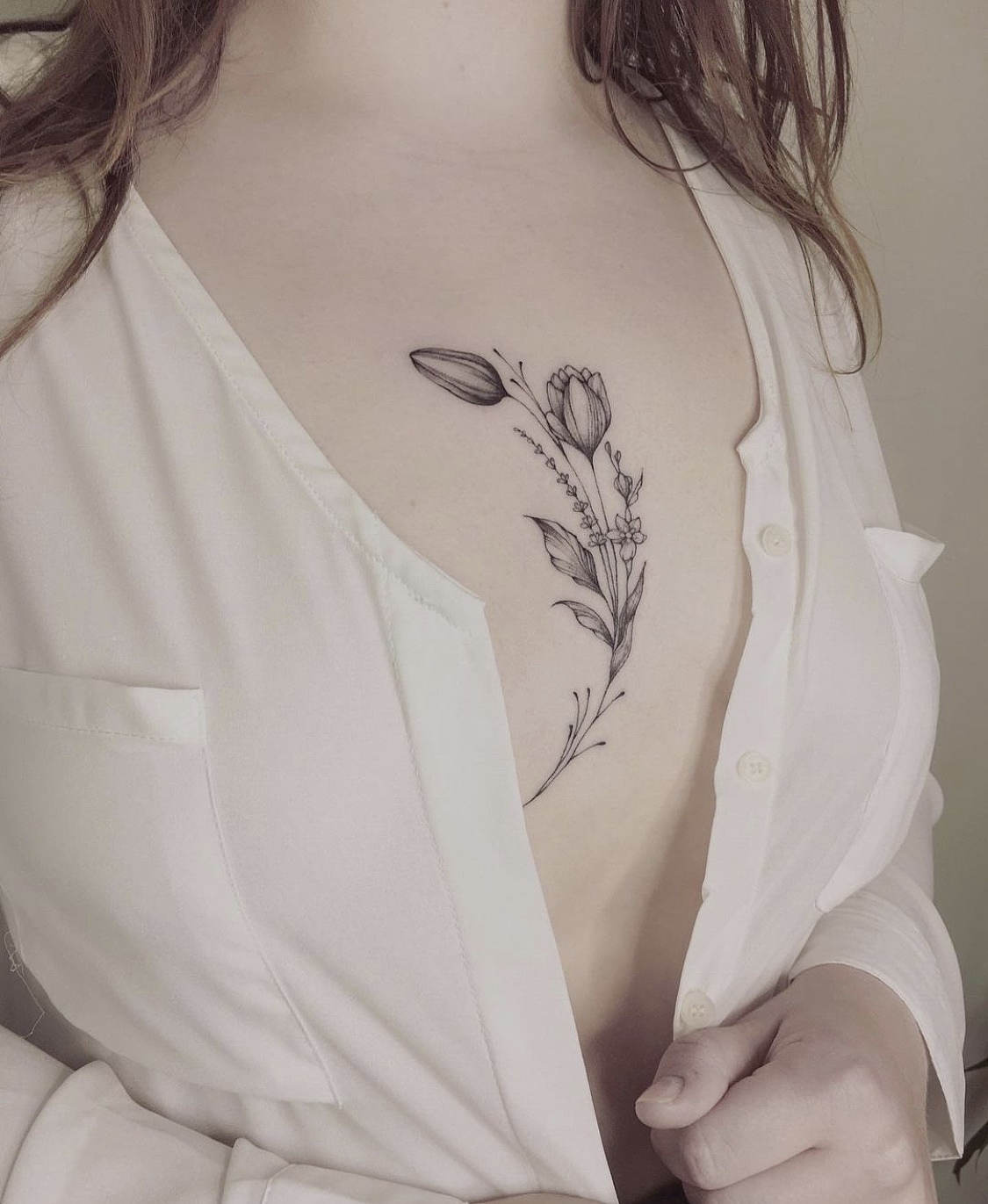 女生小清新纹身图案