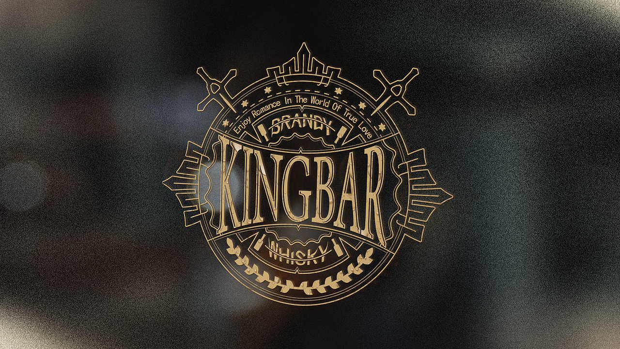 蓝| kingbar 酒吧 徽章logo设计 品牌vi设计