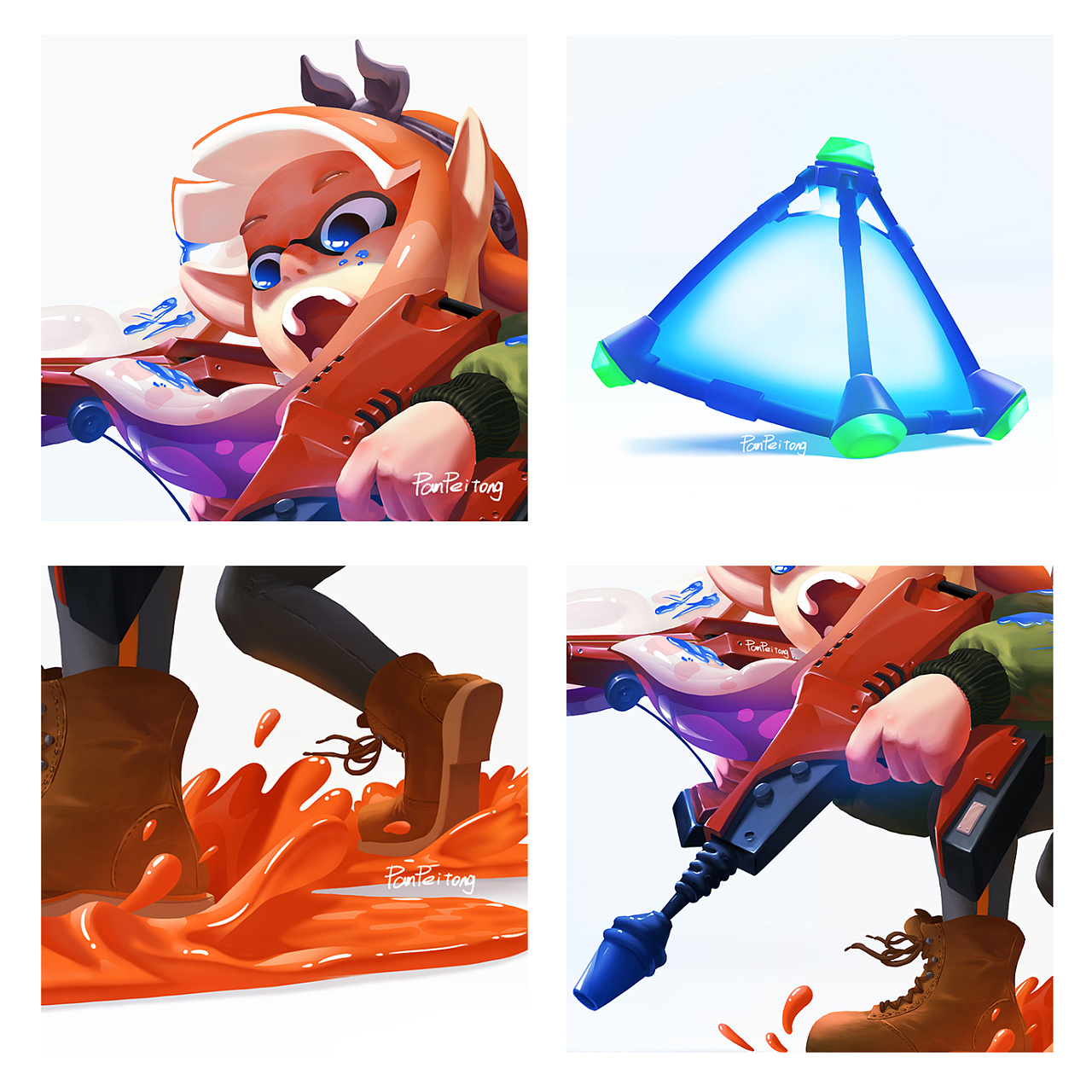 喷射战士2墨灵乌贼娘splatoon2fanart